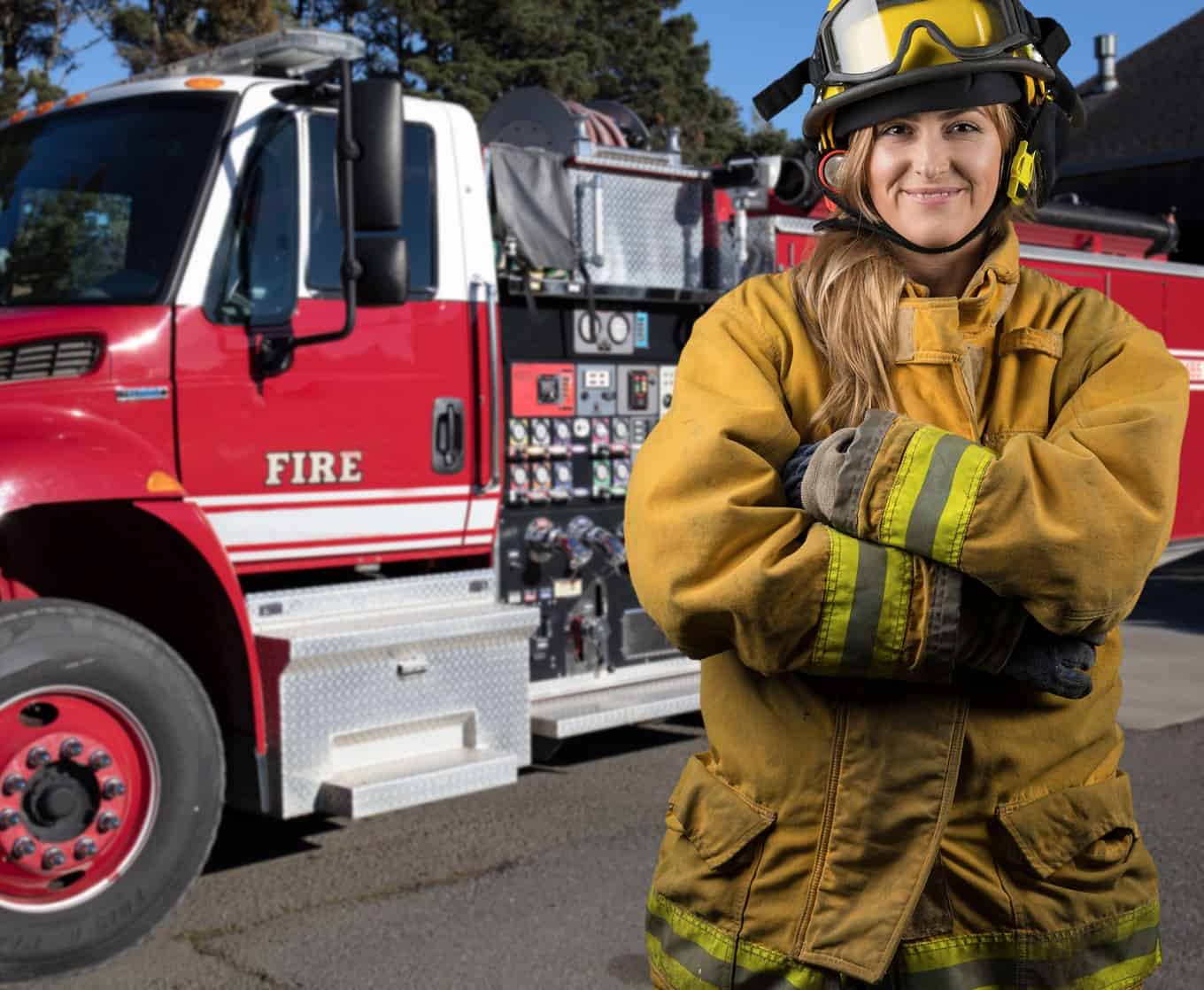Ventura County firetruck and firefighter