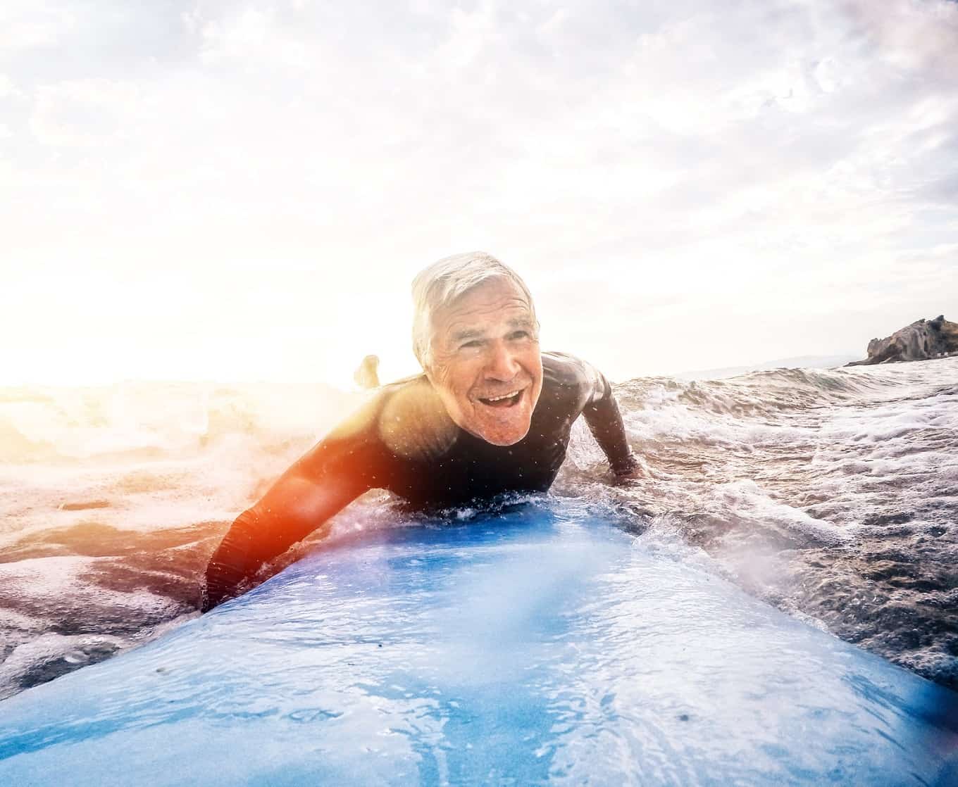 Ventura County retirement community resident surfing