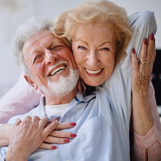 happy couple in assisted living community in Acworth, GA