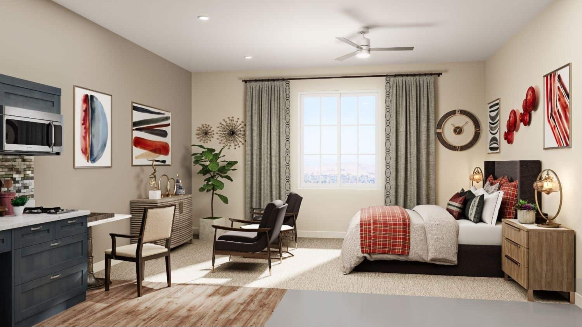 Varenita Of Westlake Bella Posto senior living apartment bedroom